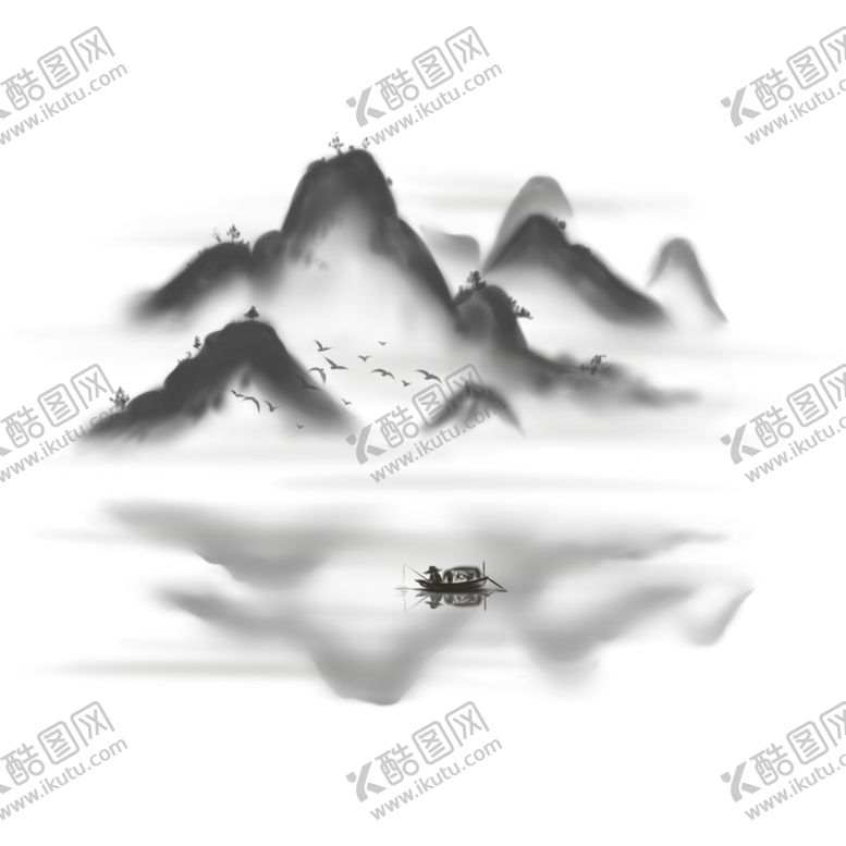 编号：90577301140535321285【酷图网】源文件下载-山水水墨元素