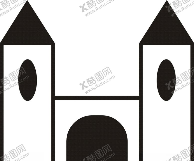 编号：51558310040415221141【酷图网】源文件下载-建筑房屋剪影-08