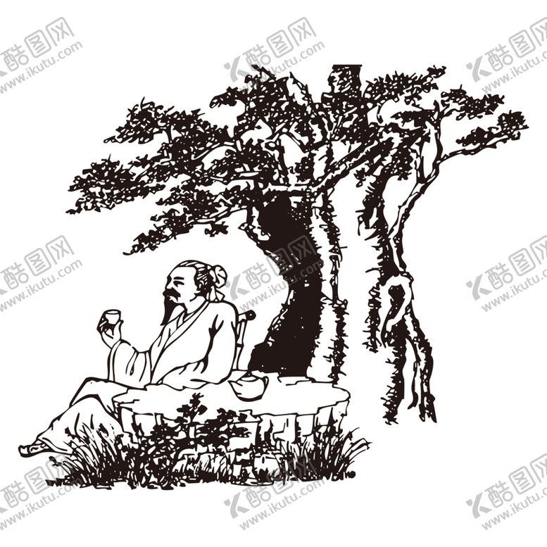 编号：13508909101301266426【酷图网】源文件下载-国学人物插画