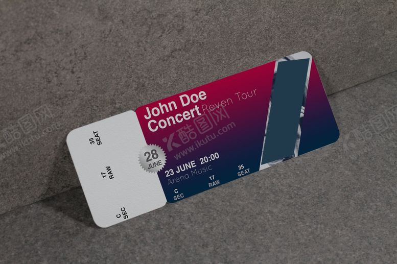 编号：35891609150228024912【酷图网】源文件下载-门票卡券样机