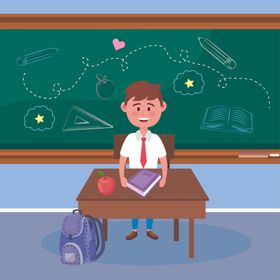 学生日常生活主题插画