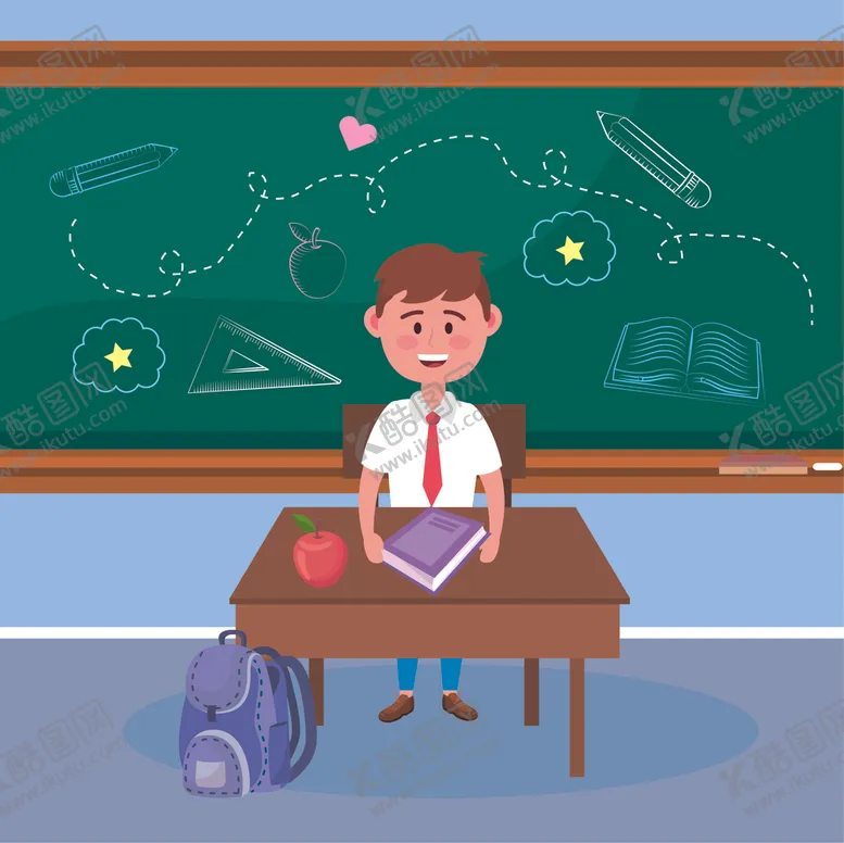 编号：79371607011232562183【酷图网】源文件下载-学生日常生活主题插画