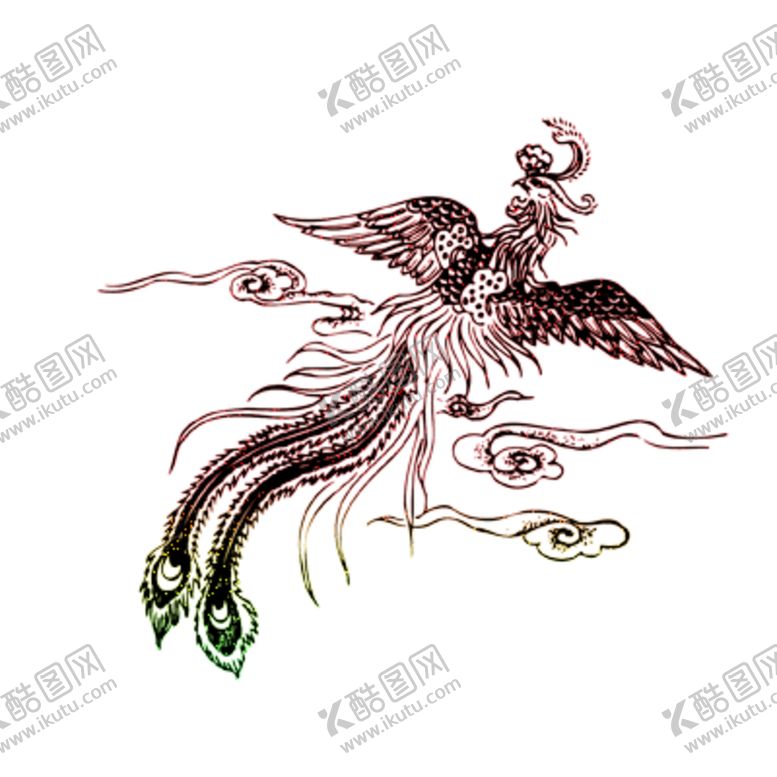 编号：45382005070649359957【酷图网】源文件下载-手绘水彩凤凰