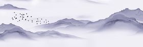 山水风景画装饰画财生水流艺术玻璃图床头画