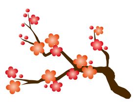 中国风水墨梅