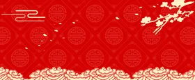 红色背景公司模板主KV