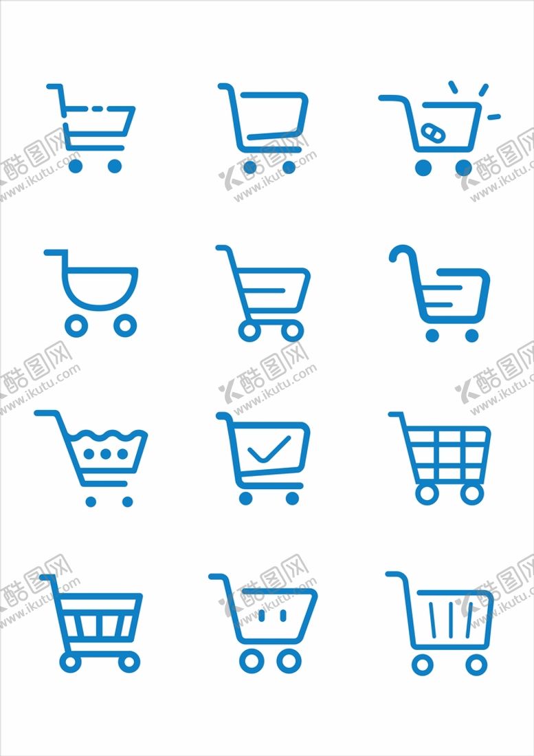 编号：91275401271431238999【酷图网】源文件下载-矢量简约线性购物车