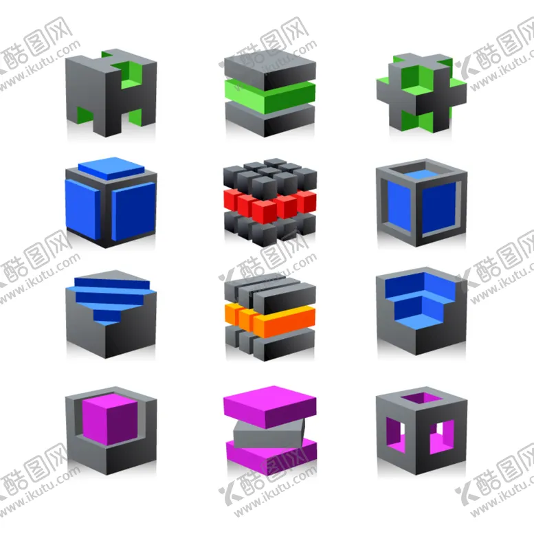 编号：28056709231638008093【酷图网】源文件下载-c4d立方体模型