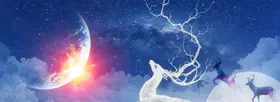 创意星空合成海报图片科幻间炫酷光效外