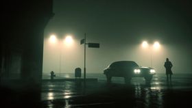 卡通街头路灯