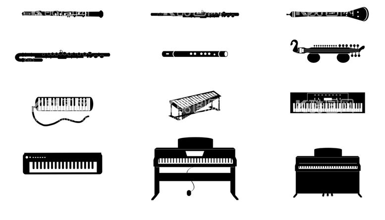 编号：10772812241652484280【酷图网】源文件下载-乐器矢量图