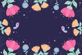 卡通花朵背景清新卉春天