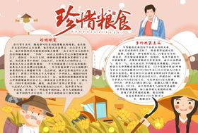 珍惜粮食小报