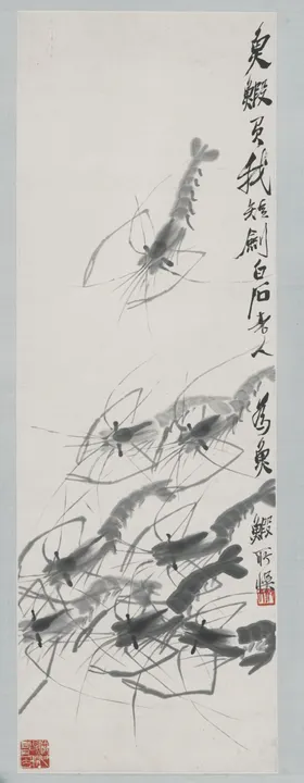 中国风墨鱼装饰画