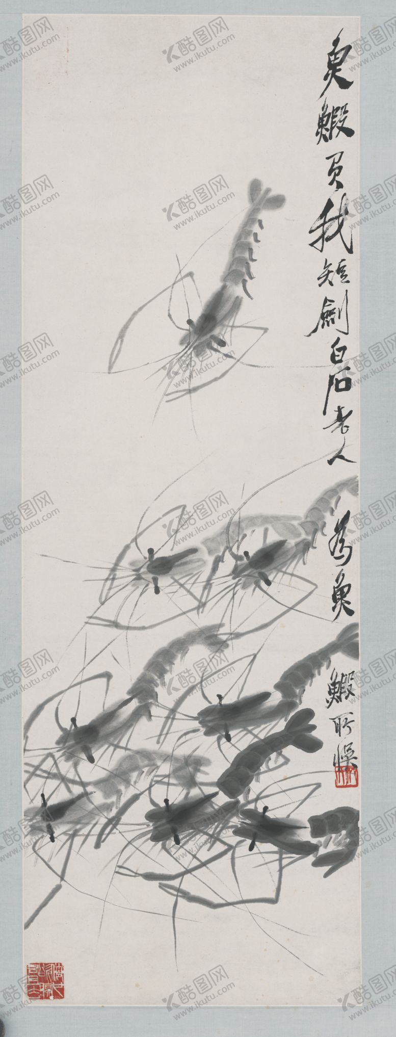 编号：43314807140856437296【酷图网】源文件下载-水墨鱼装饰画