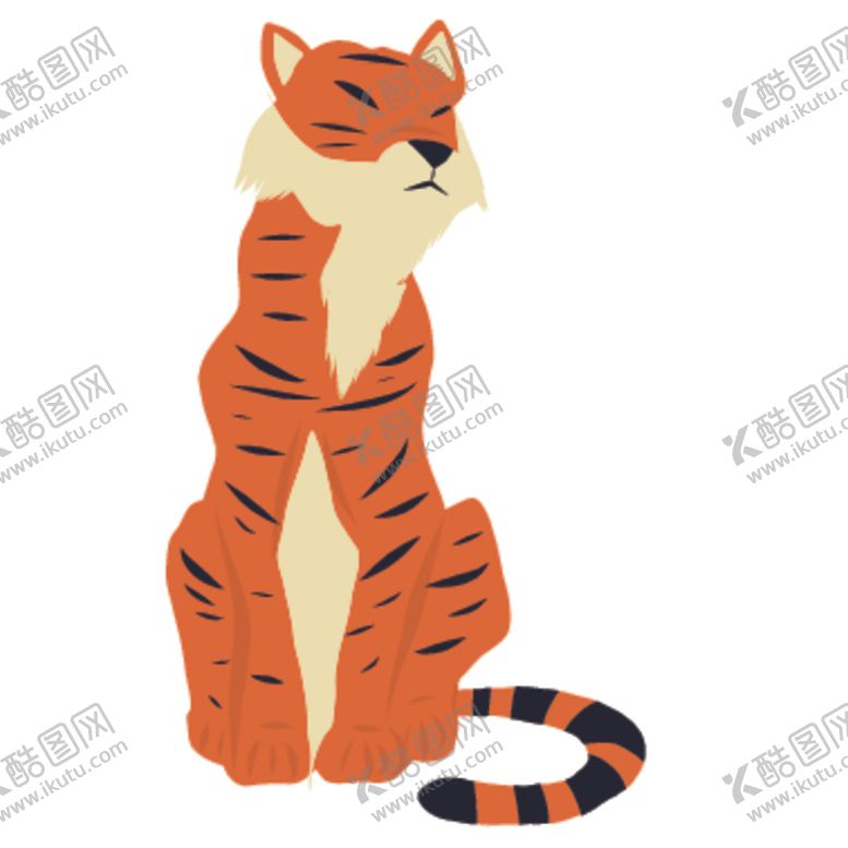 编号：68346709280237443759【酷图网】源文件下载-创意老虎插画图案