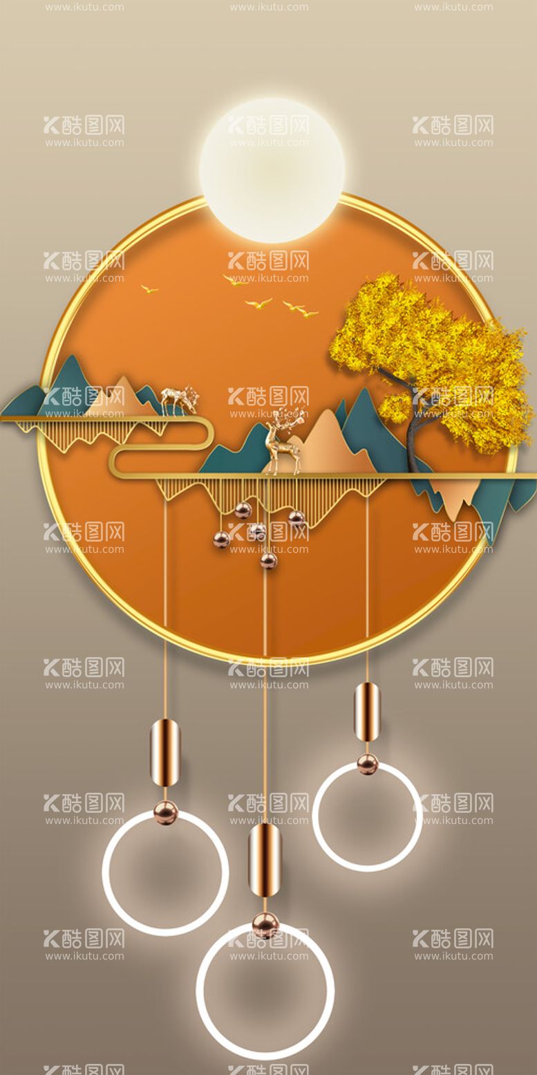 编号：23486709250341093179【酷图网】源文件下载-玄关装饰画