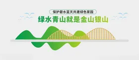 绿水青山文化墙保护环境环境保护美丽乡村背景