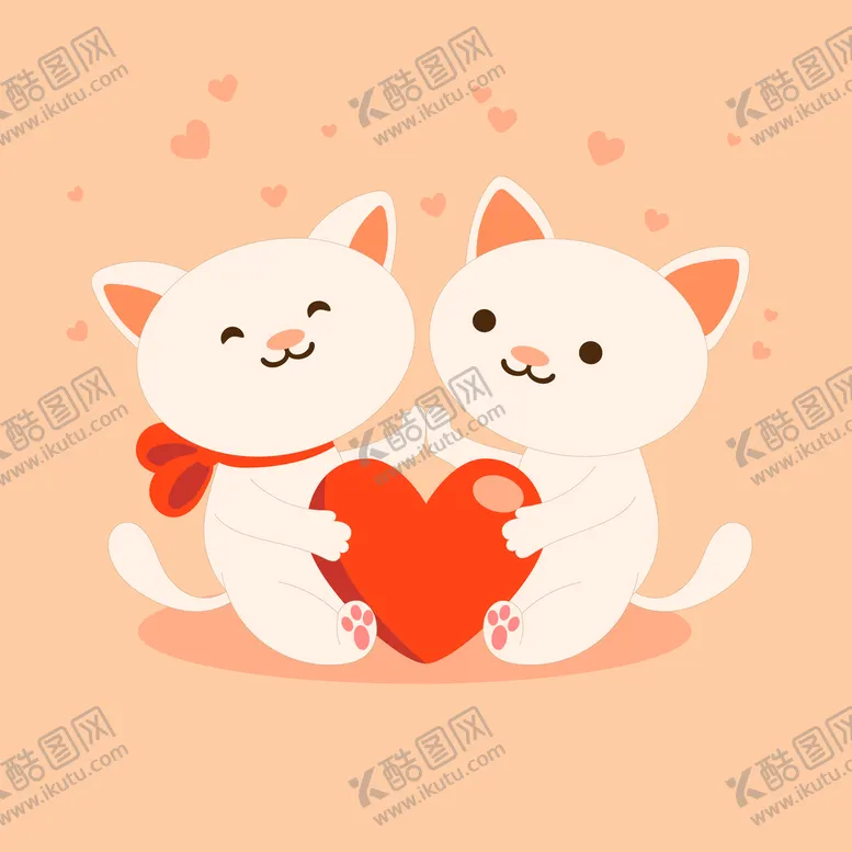 编号：25498601291512248371【酷图网】源文件下载-情人节动物