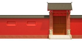 手绘古建筑
