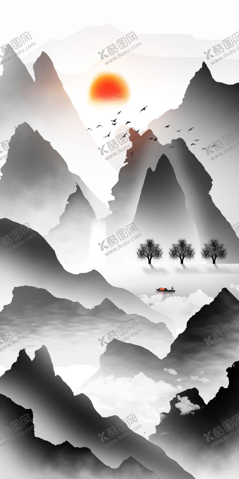 编号：37166606182306026704【酷图网】源文件下载-水墨素材毛笔画素材墨迹素材