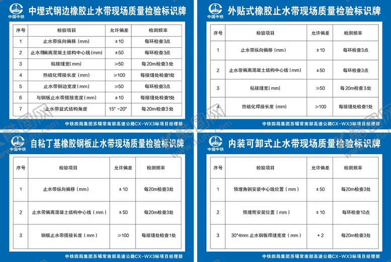 编号：28736009240605347639【酷图网】源文件下载-止水带检验标识牌