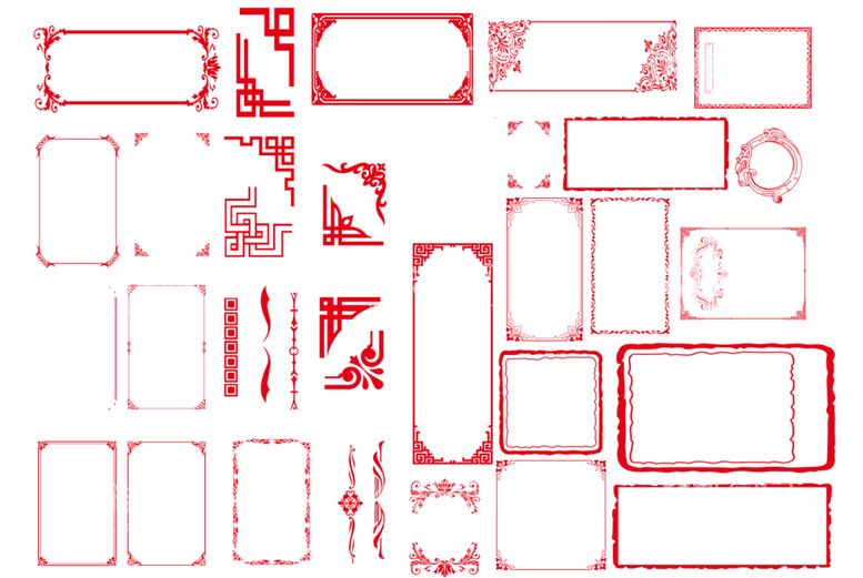 编号：77708310172120313398【酷图网】源文件下载-中式边框