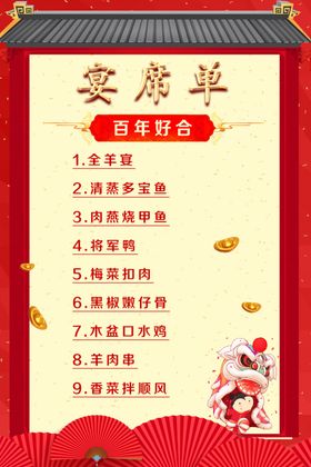 价目表海报