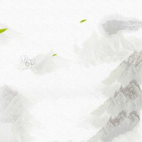 古风背景工笔画小清新展板水墨画展板