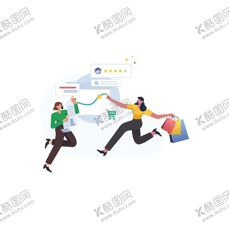 编号：69962906260420511045【酷图网】源文件下载-手绘电子购物