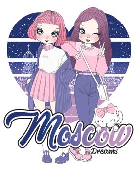 时尚人物女孩插画