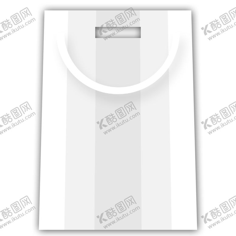 编号：56538910031950339546【酷图网】源文件下载-白色过渡色双提手购物袋