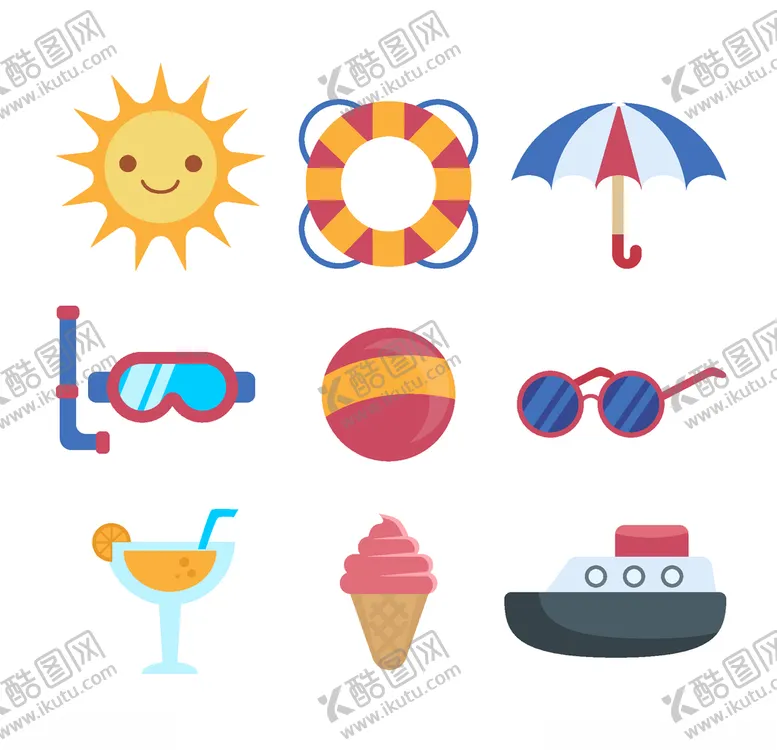 编号：29300205120602362444【酷图网】源文件下载-夏日元素