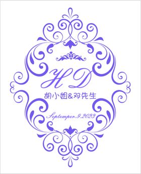 紫色浪漫婚礼LOGO