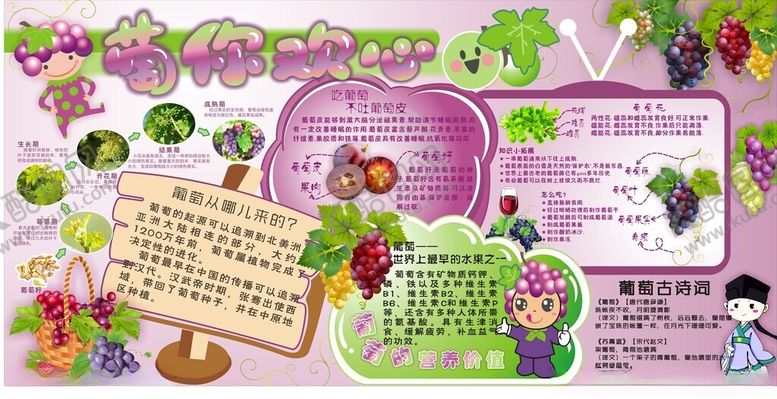 编号：31911201261246155403【酷图网】源文件下载-葡萄生长海报