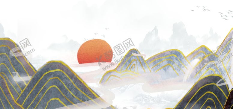 编号：10302310152334026617【酷图网】源文件下载-山水画唯美