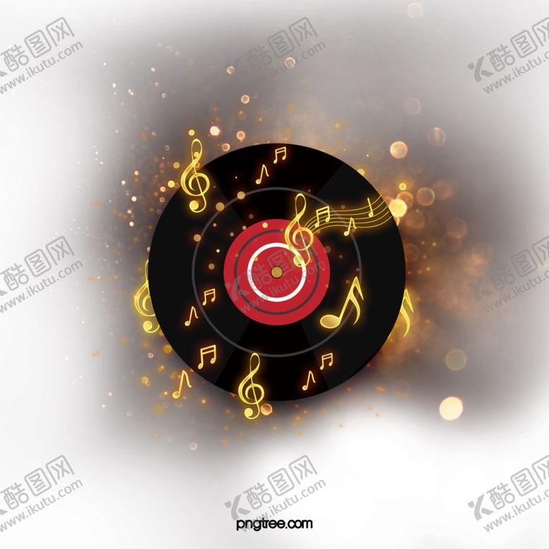 编号：29813106261903117517【酷图网】源文件下载-金色闪光光效音符元素