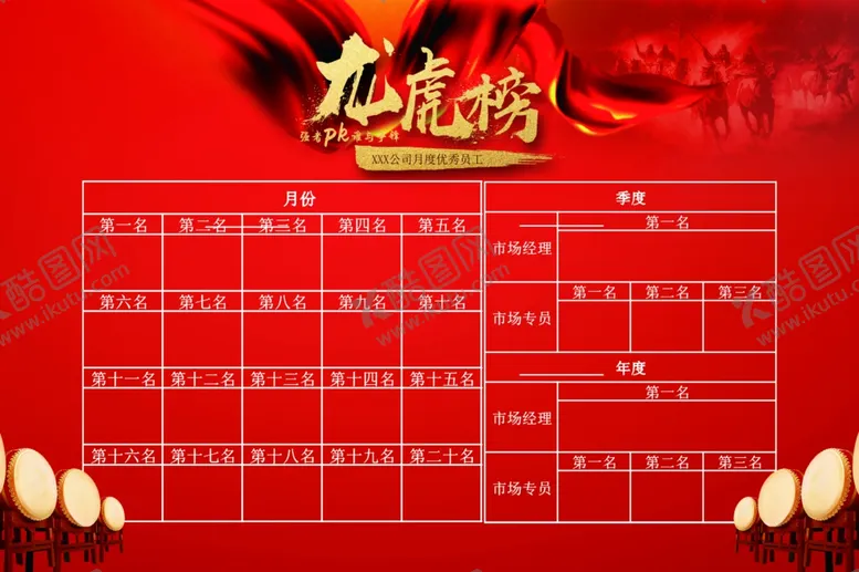 编号：31211009250248005887【酷图网】源文件下载-排行团队龙虎榜业绩表