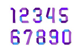 数字字体立体字形图标素材
