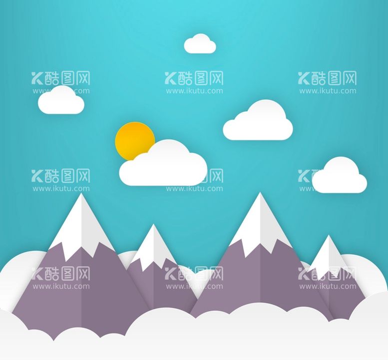 编号：73650809121808161248【酷图网】源文件下载-雪山风景剪贴画