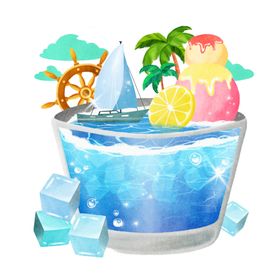 卡通创意水杯素材