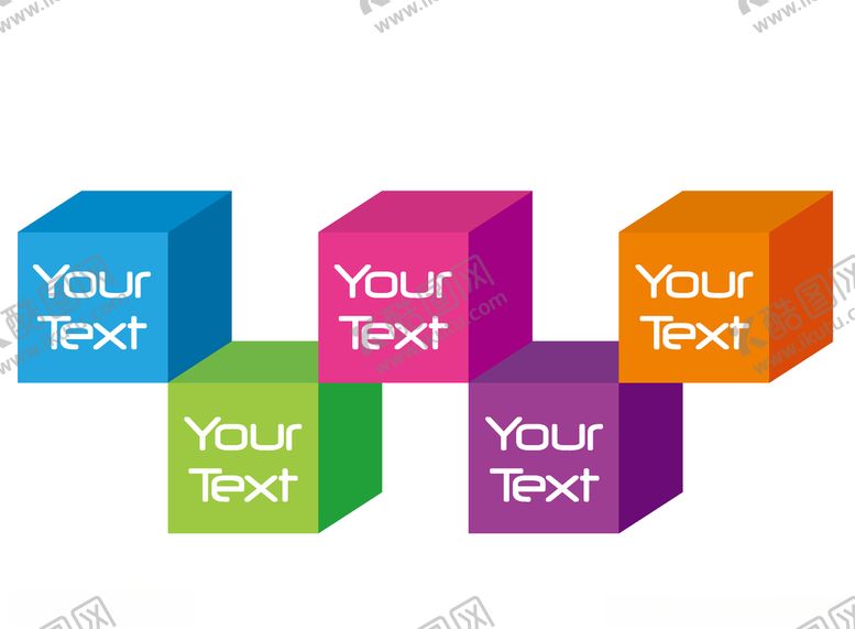 编号：99812809202314426453【酷图网】源文件下载-彩色方块立体图标