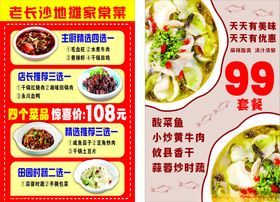 酸菜鱼特惠套餐促销海报宣传单