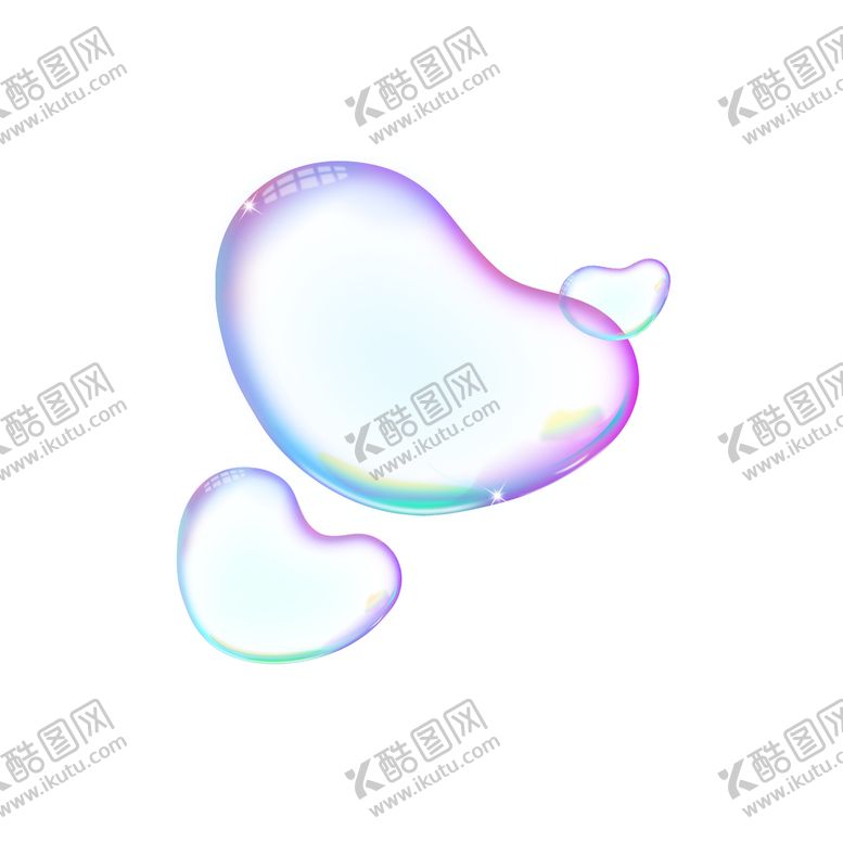编号：91840209192132597148【酷图网】源文件下载-彩色爱心气泡元素