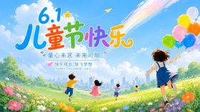 欢乐六一儿童节冰淇淋海报