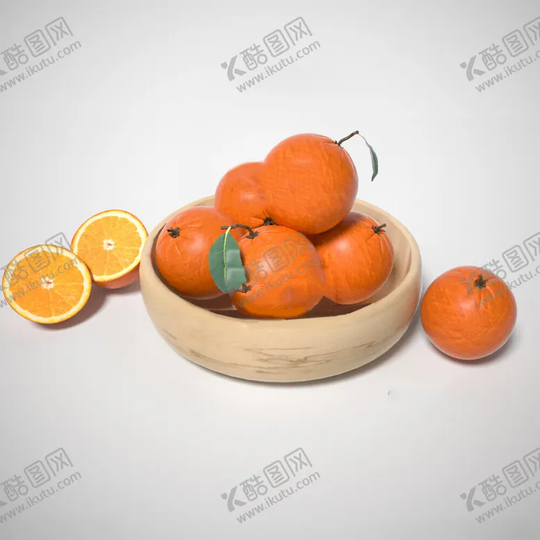 编号：36796002240811543707【酷图网】源文件下载-C4D模型橙子