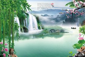 山水情背景