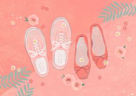 粉红浪漫插画