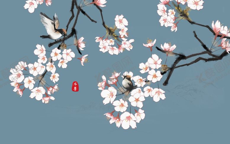 编号：77642207061507236589【酷图网】源文件下载-手绘工笔花鸟