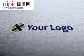 LOGO样机图片金属字企业形象